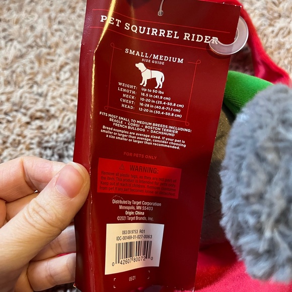 Pet Squirrel Rider, Size S/M - Picture 3 of 3